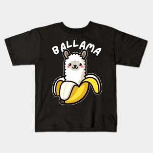 Ballama: Funny Llama Banana Graphic with a Llama Pun Saying Kids T-Shirt